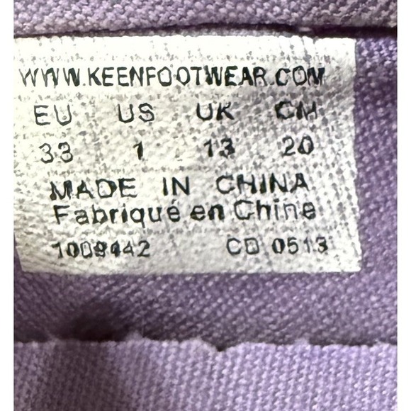 Keen Kids Harvest Mary Jane's Denim Floral Size 1 Slip On Patchwork - Picture 4 of 4